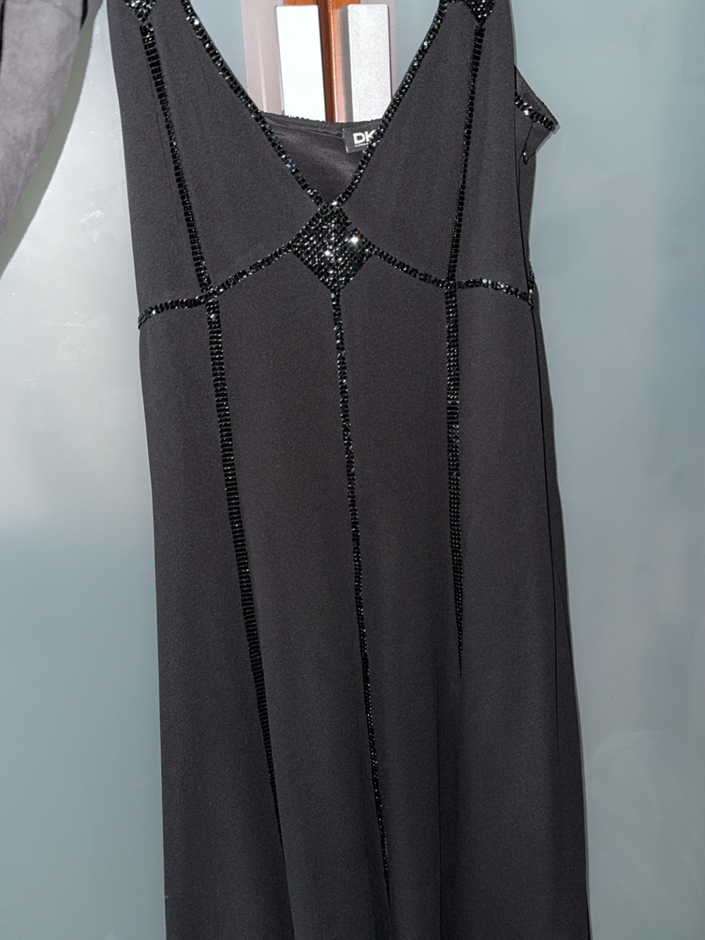 Vintage Women’s DKNY Black Beaded Dress